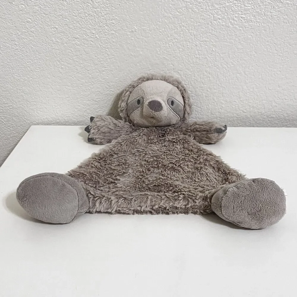 Demdaco Sloth Flat Security Blanket Rattle Lovey Lovie Plush 2019